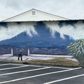 Cafe Clement - Mural on the side of Café Clément - Coffee Roasteries Near Me - Marietta, Georgia