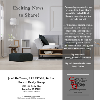 Janel Hoffmann - Cadwell Realty Group - Real Estate Agents Near Me - Albany, Oregon Janel Hoffmann - Cadwell Realty Group - Real Estate Agents Near Me - Albany, Oregon