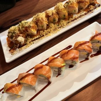 Tokyo Garden - T5 Mango Salmon Roll * T6 Mystery Roll * - Sushi Bars Near Me - Downey, California Tokyo Garden - T5 Mango Salmon Roll * T6 Mystery Roll * - Sushi Bars Near Me - Downey, California