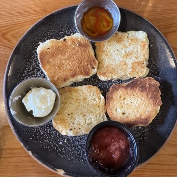Bearcat Cafe - Biscuits with pepper jelly and strawberry jam - Breakfast & Brunch Near Me - New Orleans, Louisiana Bearcat Cafe - Biscuits with pepper jelly and strawberry jam - Breakfast & Brunch Near Me - New Orleans, Louisiana