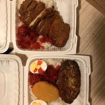 Volcano - Top: Chicken Katsu Curry Bottom: Hamburg curry with Korokke and hard boiled egg - Japanese Curry Near Me - San Francisco, California Volcano - Top: Chicken Katsu Curry Bottom: Hamburg curry with Korokke and hard boiled egg - Japanese Curry Near Me - San Francisco, California