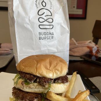 Buddha Burger - Big Buddha Burger and fries - Burgers Near Me - Pflugerville, Texas Buddha Burger - Big Buddha Burger and fries - Burgers Near Me - Pflugerville, Texas