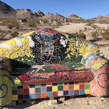 The Goldwell Open Air Museum - Part of exhibit. Very colorful - Walking Tours Near Me - Beatty, Nevada