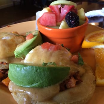 Blackbird Café - Dos Cabelleros with fresh fruit. - Cafes Near Me - Long Beach, California