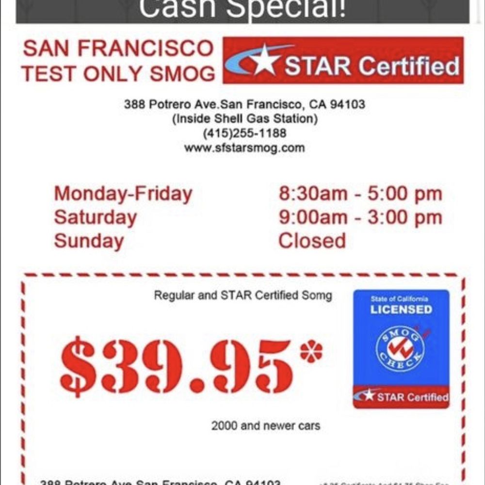 SF Star Smog - Discount - Smog Check Stations Near Me - San Francisco, California SF Star Smog - Discount - Smog Check Stations Near Me - San Francisco, California