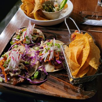 Proof - Pork Belly Tacos and Guac and Chips - New American Near Me - Kennewick, Washington