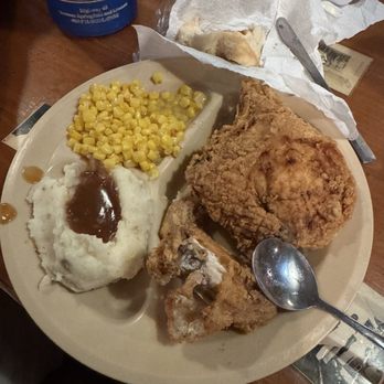 Lambert's Cafe - We had the fried chicken with mashed potatoes and corn. Delicious and we split it - Seafood Near Me - Foley, Alabama Lambert's Cafe - We had the fried chicken with mashed potatoes and corn. Delicious and we split it - Seafood Near Me - Foley, Alabama