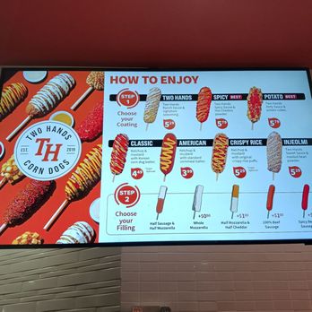 Two Hands Fresh Corn Dogs - Hot Dogs Near Me - Montclair, California Two Hands Fresh Corn Dogs - Hot Dogs Near Me - Montclair, California