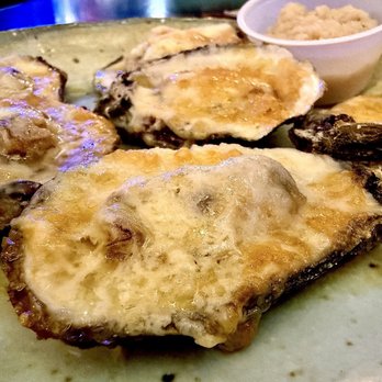 PJ's Oyster Bar - "Chicago Oysters" are just Parma cheese covered oysters with butter. Very Cheesy YUM! :).,, - Seafood Near Me - Indian Rocks Beach, Florida