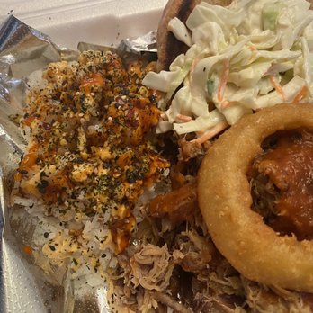 Big Kahuna - Pork sandwich with sticky rice - Burgers Near Me - Lexington, Kentucky Big Kahuna - Pork sandwich with sticky rice - Burgers Near Me - Lexington, Kentucky
