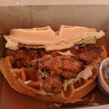 The Cut - Brunch menu chicken waffle $14 - Burgers Near Me - Irvine, California The Cut - Brunch menu chicken waffle $14 - Burgers Near Me - Irvine, California