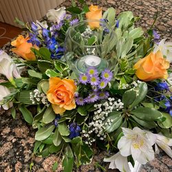 Flowerama of Plano - One of the table arrangements from the rehearsal dinner.