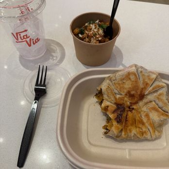 B.S. Taqueria - Krunchwrap and a side of beans. - Tacos Near Me - Las Vegas, Nevada