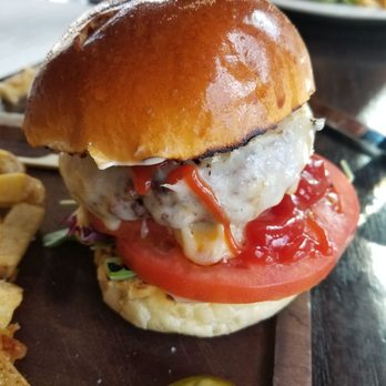 Mill House Brewing Company - Look at that 50/50 burger just juicin' - Breweries Near Me - Poughkeepsie, New York Mill House Brewing Company - Look at that 50/50 burger just juicin' - Breweries Near Me - Poughkeepsie, New York