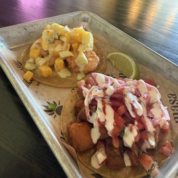 Masa Masa - Chicharron and garlic shrimp tacos - Tacos Near Me - Roseville, California Masa Masa - Chicharron and garlic shrimp tacos - Tacos Near Me - Roseville, California