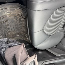 Driver floor mat in back seat Driver floor mat in back seat