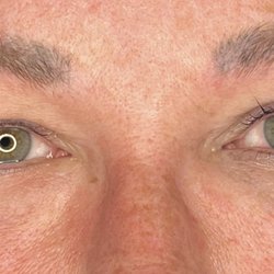 Pure Skin & Wax - Lash lift on very short & sparse lashes. 
Left side - before lift
Right side - after lift