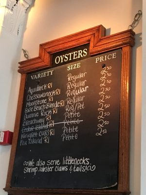 Menu photo 1 Bristol Oyster Bar Bristol, RI Menu photo 1 Bristol Oyster Bar Bristol, RI