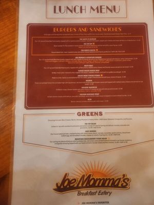 Menu photo 5 Joe Momma's Meridian, ID