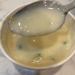 "Supposed" to be baked potato soup. Do you see any potatoes? "Supposed" to be baked potato soup. Do you see any potatoes?