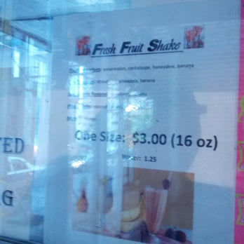 Fruit Truck - a menu for a smoothie - Food Trucks Near Me - Philadelphia, Pennsylvania