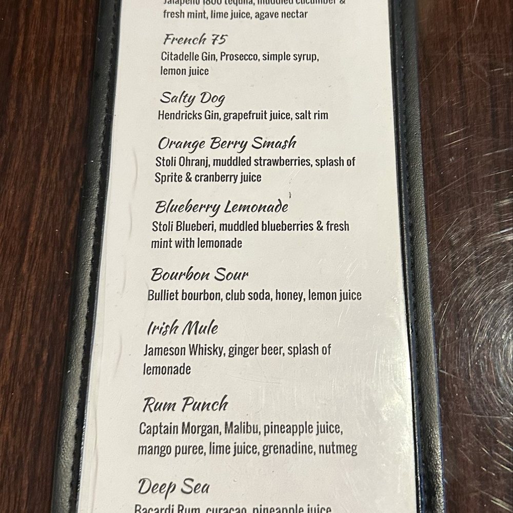 Landing & Main - Cocktail menu - Seafood Near Me - Deep River, Connecticut