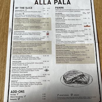 Pizza alla Pala - Menu - Sandwiches Near Me - Santa Clara, California Pizza alla Pala - Menu - Sandwiches Near Me - Santa Clara, California