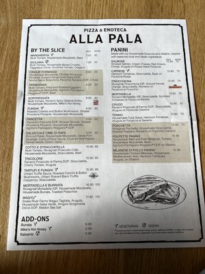 Menu photo 2 Pizza alla Pala Santa Clara, CA Menu photo 2 Pizza alla Pala Santa Clara, CA