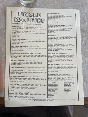 Menu photo 5 Uncle Wolfie’s Breakfast Tavern Milwaukee, WI