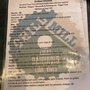 Chill Mill - the menu for the restaurant - Cocktail Bars Near Me - Saint Francisville, Louisiana