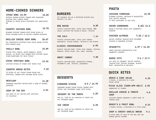 Menu photo 3 Bailey’s Bistro Albion, IL