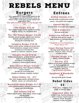 Menu photo 5 Rebels Burger and Brew Yucaipa, CA Menu photo 5 Rebels Burger and Brew Yucaipa, CA