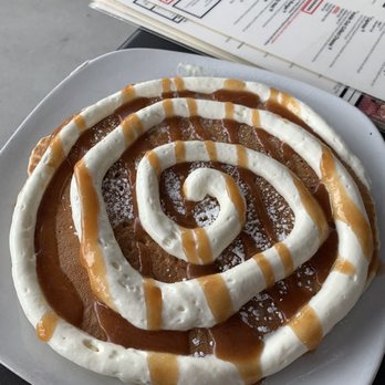 Herm's Inn - I ordered my side to be a small cinnamon roll pancake. Perfect in every way - Breakfast & Brunch Near Me - Logan, Utah