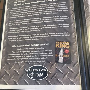 Crazy Cow Cafe - Menu - American Near Me - Beaver, Utah