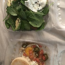 "Avocado toast" and Arepa with jalapeños, onions and tomatoes "Avocado toast" and Arepa with jalapeños, onions and tomatoes