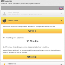 AQUA-therm - Wlan von Kabel Deutschland für 30 min kosterlos.