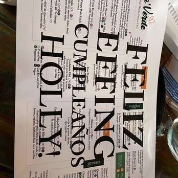 A'Verde Cocina and Tequila Library - Amazing birthday menu. - New Mexican Cuisine Near Me - Cary, North Carolina
