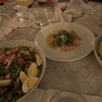 Cara Restaurant - Cobb salad and Hamachi carpaccio - New American Near Me - Los Angeles, California Cara Restaurant - Cobb salad and Hamachi carpaccio - New American Near Me - Los Angeles, California