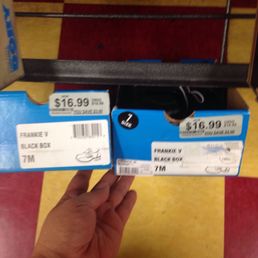 My son's shoes, size 7, they didn't have.