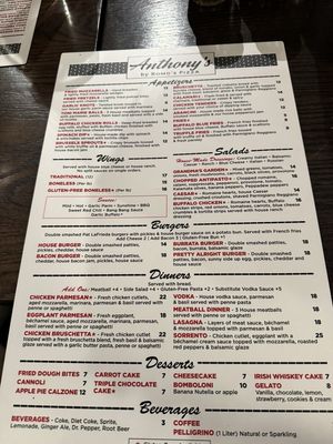 Menu photo 1 Anthony's by Romo's Pizza Voorheesville, NY