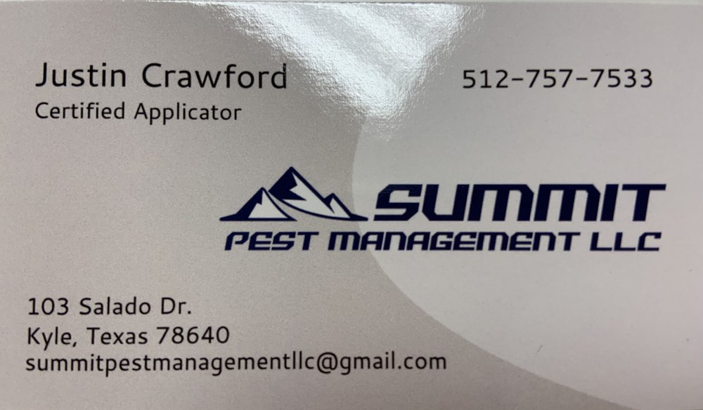 SUMMIT PEST DEFENSE Updated June 2024 103 Salado Dr, Kyle, Texas