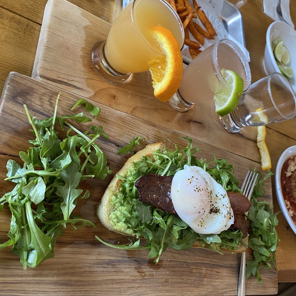 Get Toasted - Mimosa flight and The OG Avocado Toast - Breakfast & Brunch Near Me - Riverbank, California