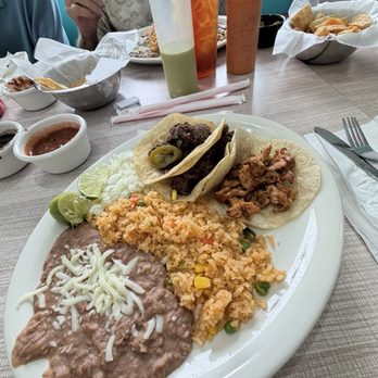Rosi’s - Tacos plate. 2 barbacoa and 1 chicken. Perfect! - Breakfast & Brunch Near Me - Garland, Texas Rosi’s - Tacos plate. 2 barbacoa and 1 chicken. Perfect! - Breakfast & Brunch Near Me - Garland, Texas