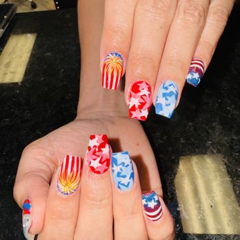 Blissful Nail Bar - Patriotic nails - Nail Salons Near Me - Apex, North Carolina Blissful Nail Bar - Patriotic nails - Nail Salons Near Me - Apex, North Carolina