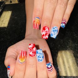 Blissful Nail Bar - Patriotic nails