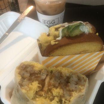 Egg Tuck - Eggcellent Burrito, Avo Egg Sando with a Iced New Orleans Latte - Breakfast & Brunch Near Me - Los Angeles, California Egg Tuck - Eggcellent Burrito, Avo Egg Sando with a Iced New Orleans Latte - Breakfast & Brunch Near Me - Los Angeles, California
