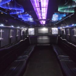 Statement Limousine - Interior photo of our Chevy limo bus. (White, seats up to 38 passengers) *Ideal for 34 passengers*