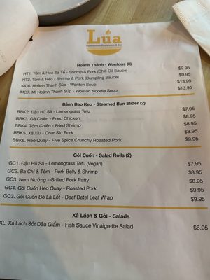 Menu photo 5 Lúa Portland, OR