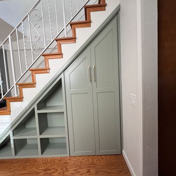 Greg Stovall - Pantry under the stairs. Full custom - Cabinetry Near Me Greg Stovall - Pantry under the stairs. Full custom - Cabinetry Near Me