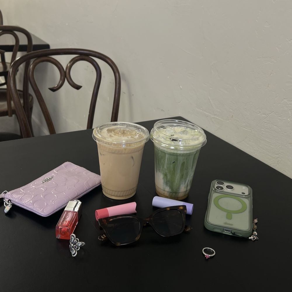 Henry’s Coffee - Kyoto Fog Matcha, Raspberry Honey Latte, and a bunch of knick-knacks - Coffee & Tea Near Me - Santa Clarita, California